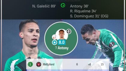 Antony rực sáng, Real Betis giữ vững mạch bất bại tại Europa League